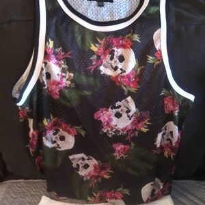 Sugar Skull Tank Top sz S